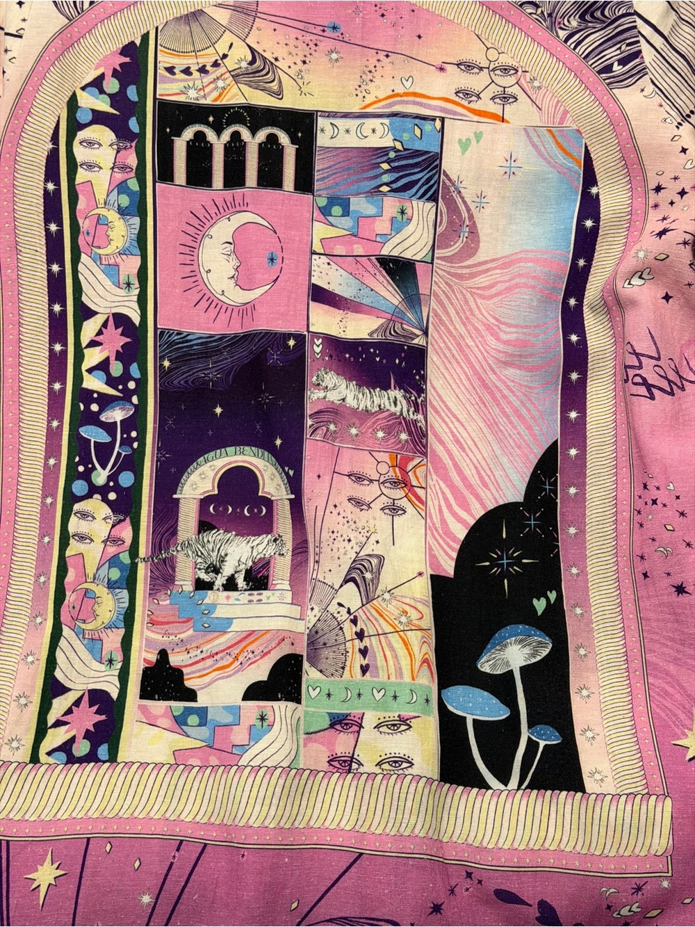 Agua Bendita Eter Crystal Shirt – Size Medium – NWOT – RARE Celestial Print - Picture 8 of 13